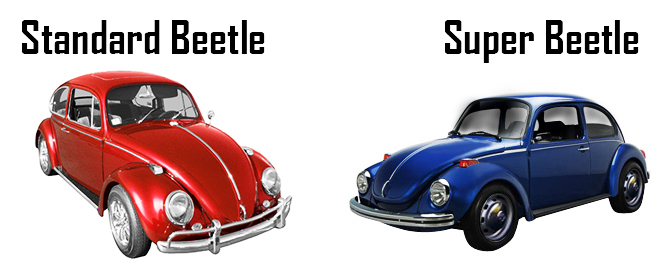 Difference between standard and super beetle